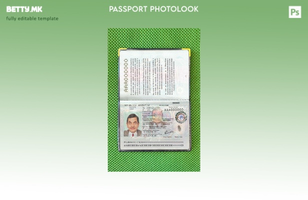 Шаблон за изглед на фотографија од пасош на Аргентина во модерен стил